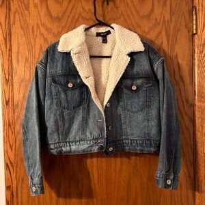 Forever 21 fleece lined jean or denim jacket